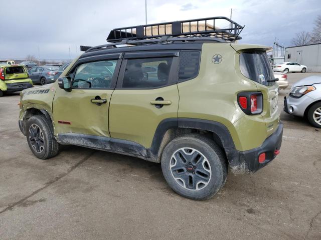 ZACCJBCT0FPB74118 - 2015 JEEP RENEGADE TRAILHAWK GREEN photo 2