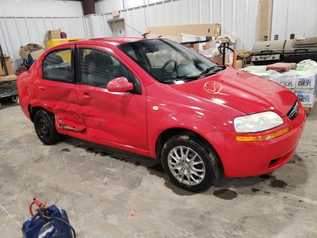 KL1TD526X5B393119 - 2005 CHEVROLET AVEO BASE RED photo 4