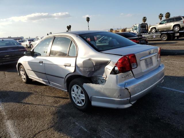 1HGES16385L024156 - 2005 HONDA CIVIC DX VP ვერცხლისფერი ფოტო 2
