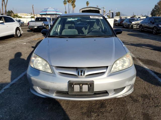 1HGES16385L024156 - 2005 HONDA CIVIC DX VP ვერცხლისფერი ფოტო 5