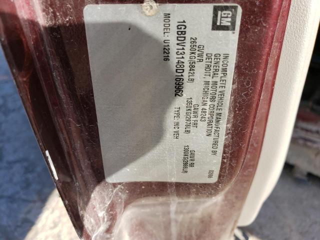 1GBDV13148D169962 - 2008 CHEVROLET UPLANDER INCOMPLETE 勃艮第红 照片 13