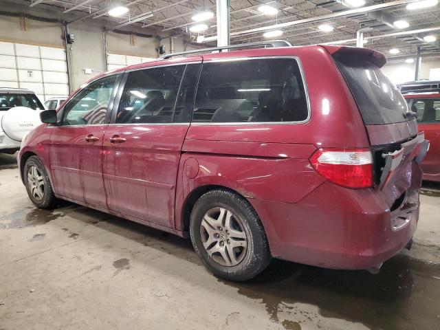 5FNRL38795B051720 - 2005 HONDA ODYSSEY EXL BURGUNDY photo 2