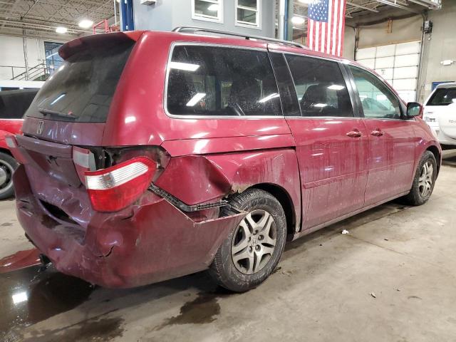 5FNRL38795B051720 - 2005 HONDA ODYSSEY EXL BURGUNDY photo 3