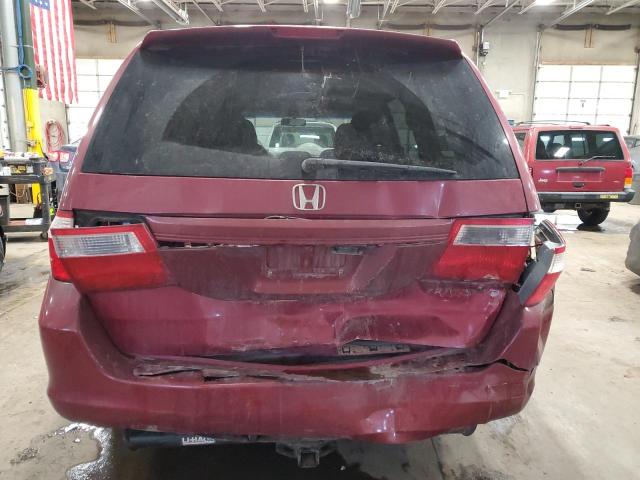 5FNRL38795B051720 - 2005 HONDA ODYSSEY EXL BURGUNDY photo 6