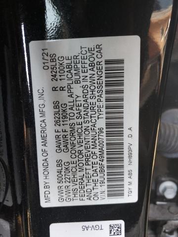 19UUB6F49MA007796 - 2021 ACURA TLX TECHNOLOGY 黑色 照片 13
