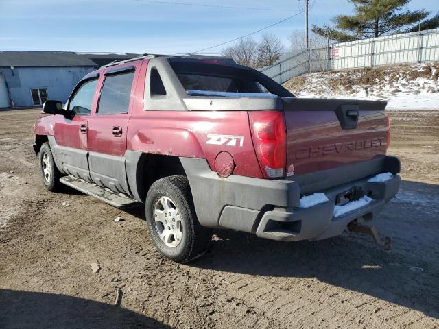 3GNEK12T24G212131 - 2004 CHEVROLET AVALANCHE K1500 BURGUNDY photo 2