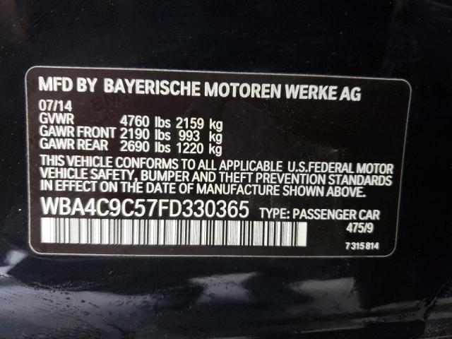 WBA4C9C57FD330365 - 2015 BMW 428 XI GRAN COUPE SULEV BLACK photo 12