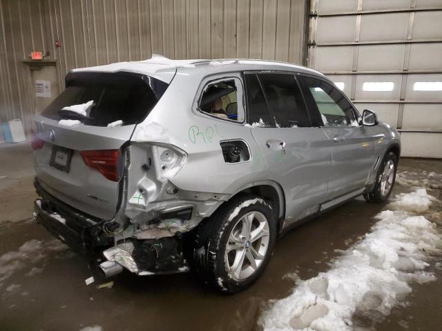 5UXTR9C59KLE13293 - 2019 BMW X3 XDRIVE30I SILVER photo 3