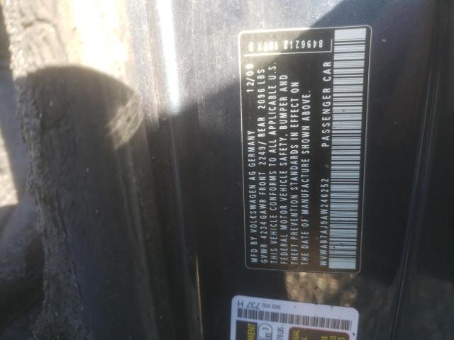 WVWAB7AJ9AW246252 - 2010 VOLKSWAGEN GOLF BLUE photo 12