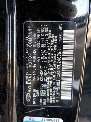 KM8J3CA49GU246798 - 2016 HYUNDAI TUCSON LIMITED BLACK photo 13