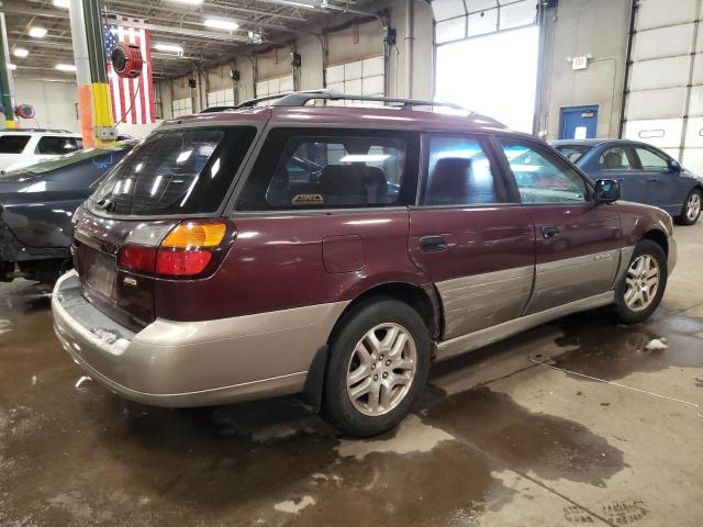 4S3BH6650Y764Y388 - 2000 SUBARU LEGACY OUTBACK BURGUNDY photo 3