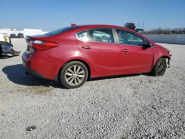 KNAFX4A82E5053985 - 2014 KIA FORTE EX RED photo 3