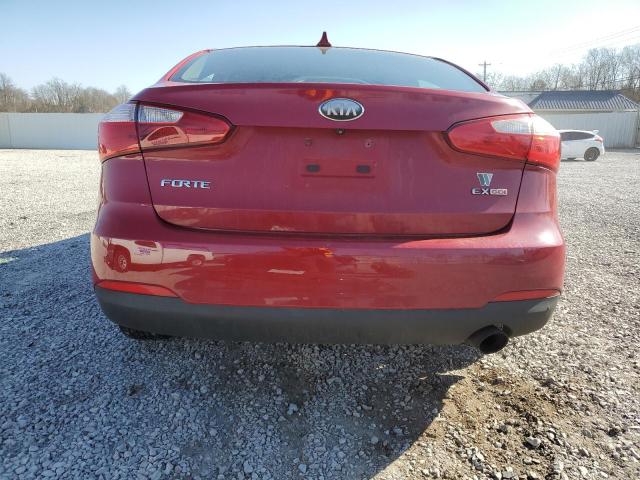 KNAFX4A82E5053985 - 2014 KIA FORTE EX RED photo 6