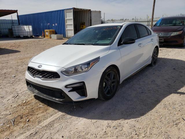 3KPF34AD0ME413561 - 2021 KIA FORTE GT LINE WHITE photo 1