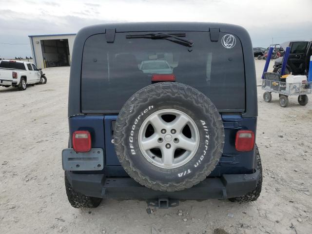 1J4FA39S33P351357 - 2003 JEEP WRANGLER C BLUE photo 6