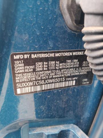 5UXXW7C58J0W65015 - 2018 BMW X4 XDRIVEM40I BLUE photo 14