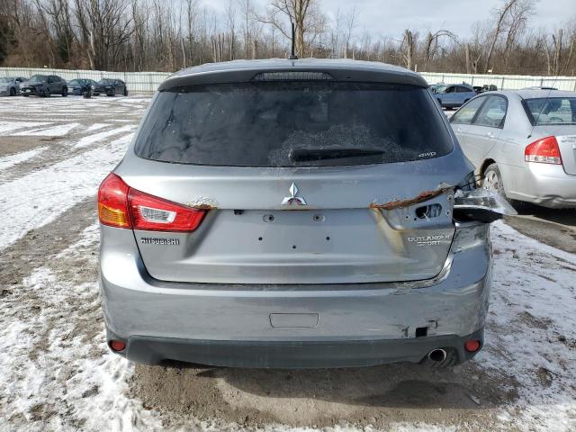 4A4AR4AU3FE040810 - 2015 MITSUBISHI OUTLANDER SE GRAY photo 6