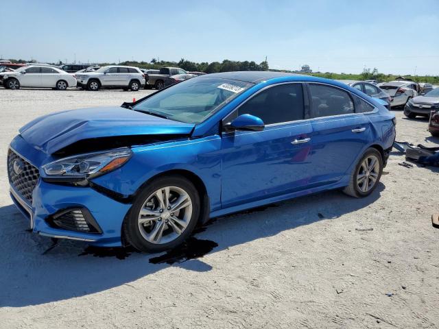 5NPE34AF0KH735087 - 2019 HYUNDAI SONATA LIMITED BLUE photo 1