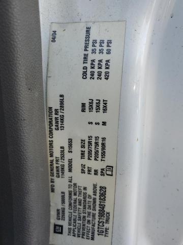 1GTCS198848183628 - 2004 GMC CANYON WHITE photo 13