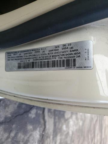 3VWRG3AG5AM031773 - 2010 VOLKSWAGEN NEW BEETLE WHITE photo 12