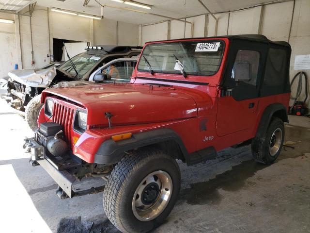 2J4FY19P3MJ113700 - 1991 JEEP WRANGLER / S RED photo 1