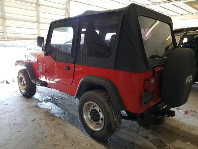 2J4FY19P3MJ113700 - 1991 JEEP WRANGLER / S RED photo 2