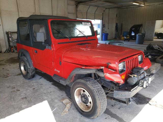 2J4FY19P3MJ113700 - 1991 JEEP WRANGLER / S RED photo 4