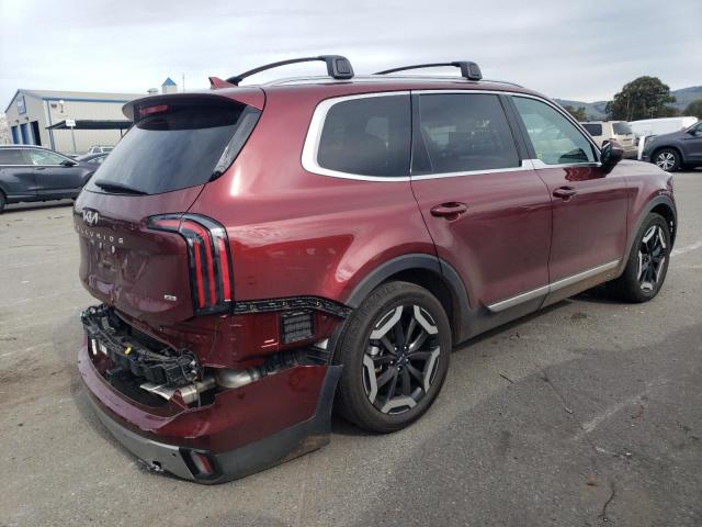 5XYP3DGC3PG355052 - 2023 KIA TELLURIDE EX RED photo 3