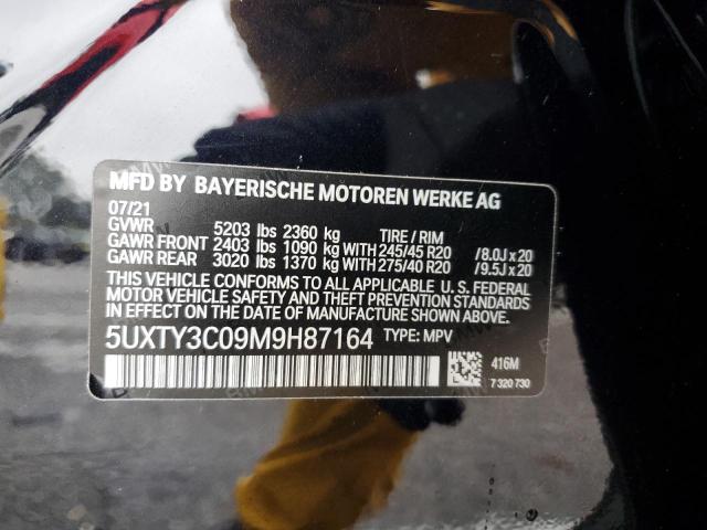 5UXTY3C09M9H87164 - 2021 BMW X3 SDRIVE30I BLUE photo 13