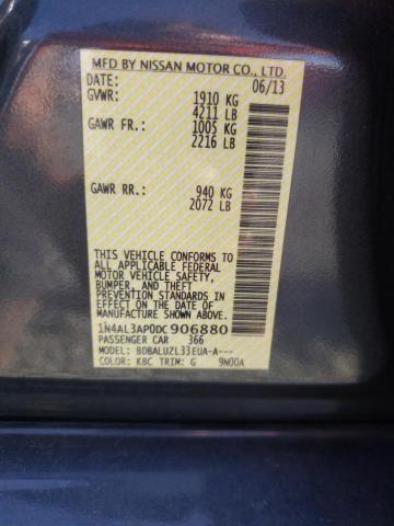 1N4AL3AP0DC906880 - 2013 NISSAN ALTIMA 2.5 გრაფიტი ფოტო 12