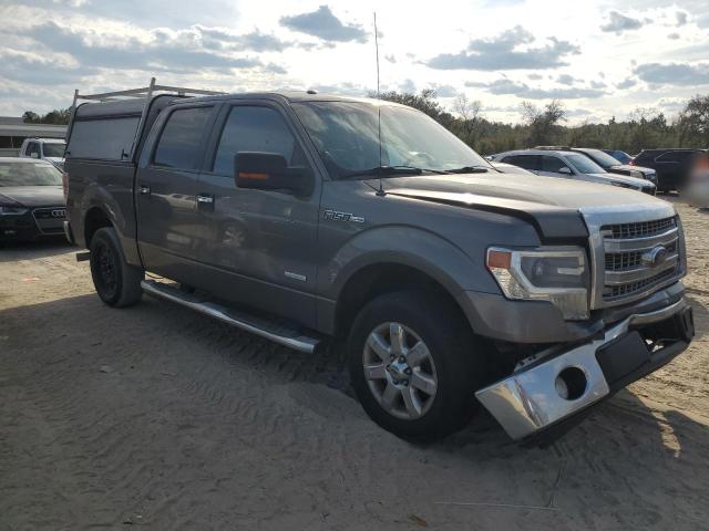 1FTFW1CT0EFC05570 - 2014 FORD F150 SUPERCREW GRAY photo 4