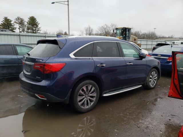 5FRYD4H62EB026503 - 2014 ACURA MDX TECHNOLOGY BLUE photo 3