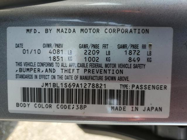 JM1BL1S69A1278821 - 2010 MAZDA 3 S SILVER photo 12