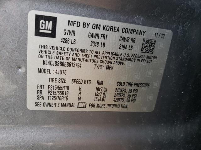 KL4CJBSB0EB613794 - 2014 BUICK ENCORE CONVENIENCE 灰色 照片 12