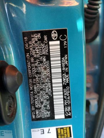 JTDKARFP7J3080055 - 2018 TOYOTA PRIUS PRIM 青绿色 照片 13