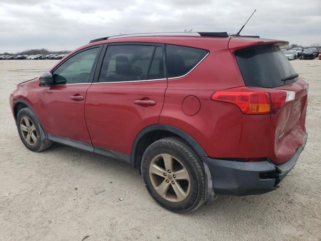 2T3WFREV5FW210258 - 2015 TOYOTA RAV4 XLE RED photo 2