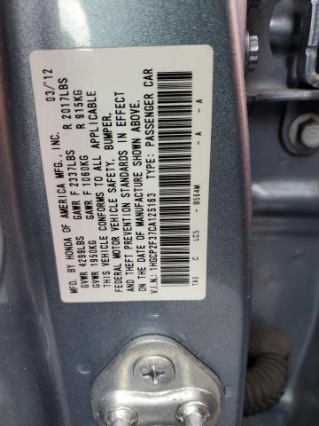 1HGCP2F37CA125163 - 2012 HONDA ACCORD LX BLUE photo 13