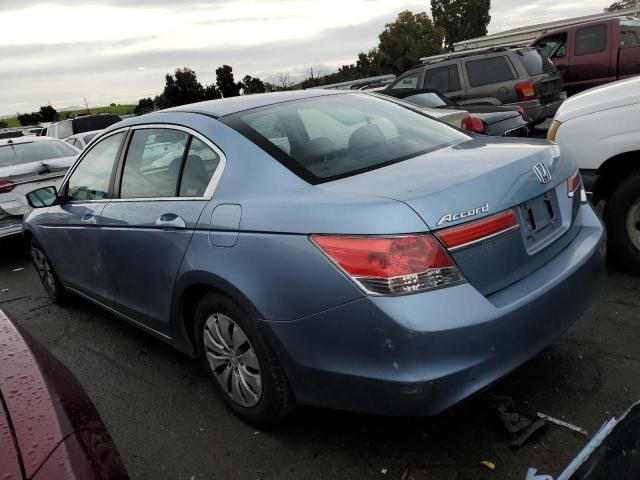 1HGCP2F37CA125163 - 2012 HONDA ACCORD LX BLUE photo 2