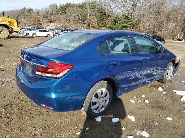 19XFB2F50FE261583 - 2015 HONDA CIVIC LX BLUE photo 3