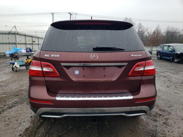 4JGDA5HB4DA114113 - 2013 MERCEDES-BENZ ML 350 4MATIC MAROON photo 6