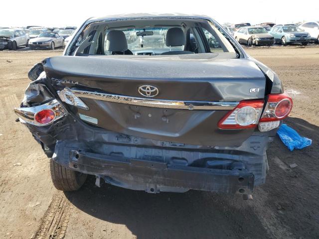 2T1BU4EE8BC631399 - 2011 TOYOTA COROLLA BASE GRAY photo 6