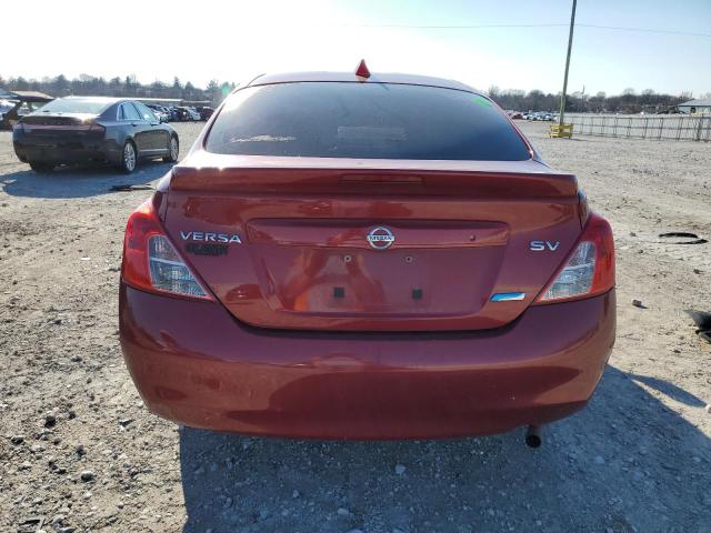 3N1CN7AP2DL849576 - 2013 NISSAN VERSA S RED photo 6