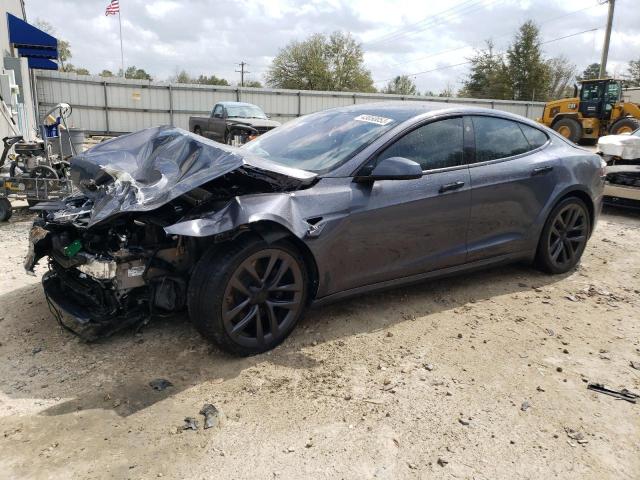 5YJSA1E68MF451743 - 2021 TESLA MODEL S Boz foto 1