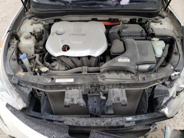 KMHEC4A47FA119989 - 2015 HYUNDAI SONATA HYBRID WHITE photo 11