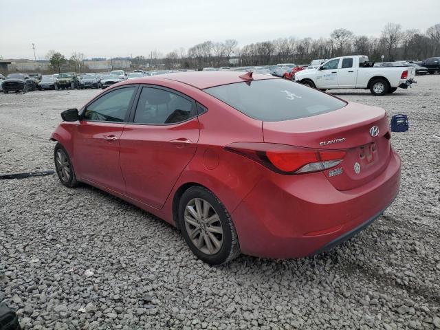 KMHDH4AEXFU254887 - 2015 HYUNDAI ELANTRA SE RED photo 2