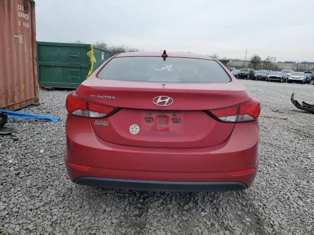 KMHDH4AEXFU254887 - 2015 HYUNDAI ELANTRA SE RED photo 6