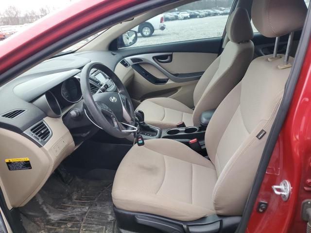 KMHDH4AEXFU254887 - 2015 HYUNDAI ELANTRA SE RED photo 7