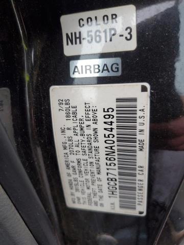 1HGCB7156NA054495 - 1992 HONDA ACCORD LX GRAY photo 12