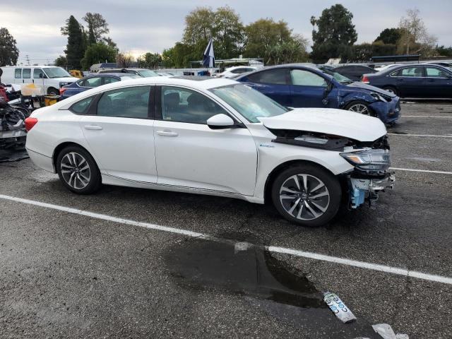 1HGCV3F47MA000542 - 2021 HONDA ACCORD HYBRID EX WHITE photo 4