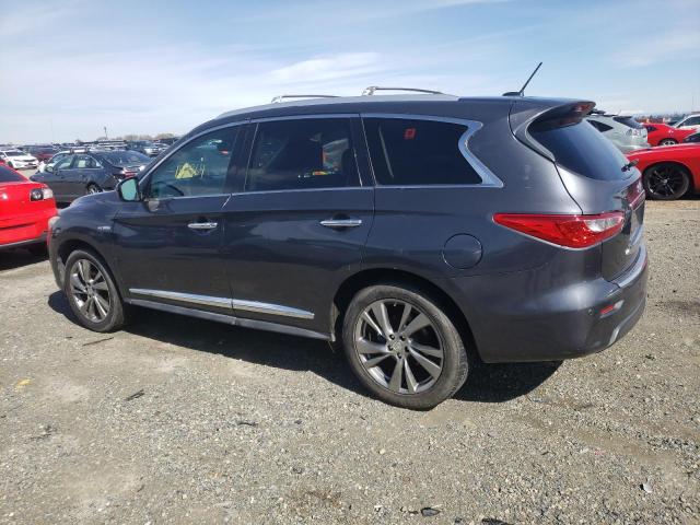 5N1CL0MM8EC513533 - 2014 INFINITI QX60 HYBRID GRAY photo 2